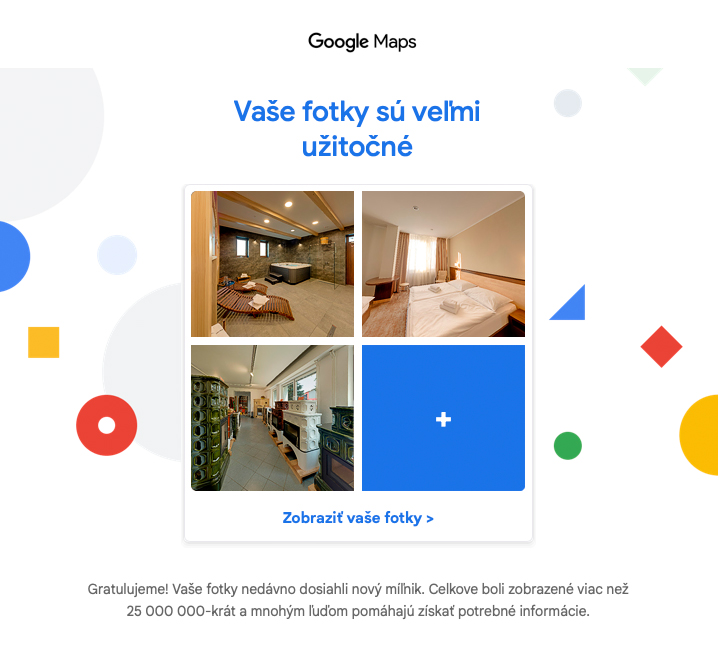 25 miliónov zhliadnutí v Google mapách 25 miliónov zhliadnutí v Google mapách